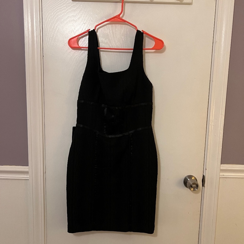 Black bebe Snake Pencil Dress